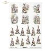 zające wielkanocne, vintage, retro, Wielkanoc, wiosna, zając, królik, króliki, pisanka, pisanki, jajka, dom, domek, wioska, miniatura, miniatury, easter bunny, Easter, spring, bunny, rabbit, rabbits, Easter egg, eggs, house, cottage, village